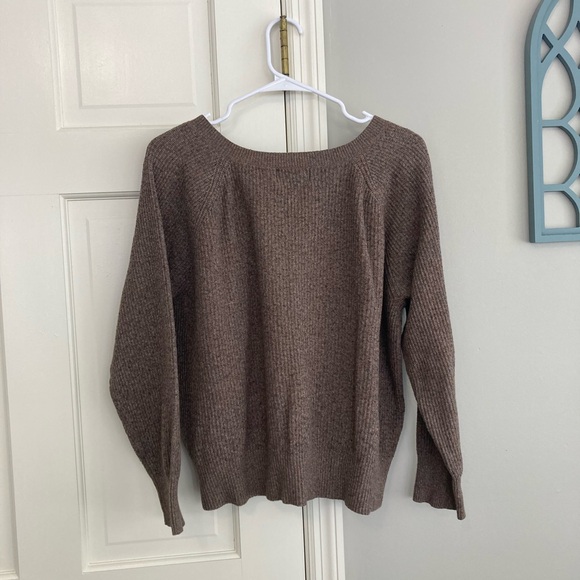 Old Navy Chocolate V-Neck Sweater - Picture 2 of 3